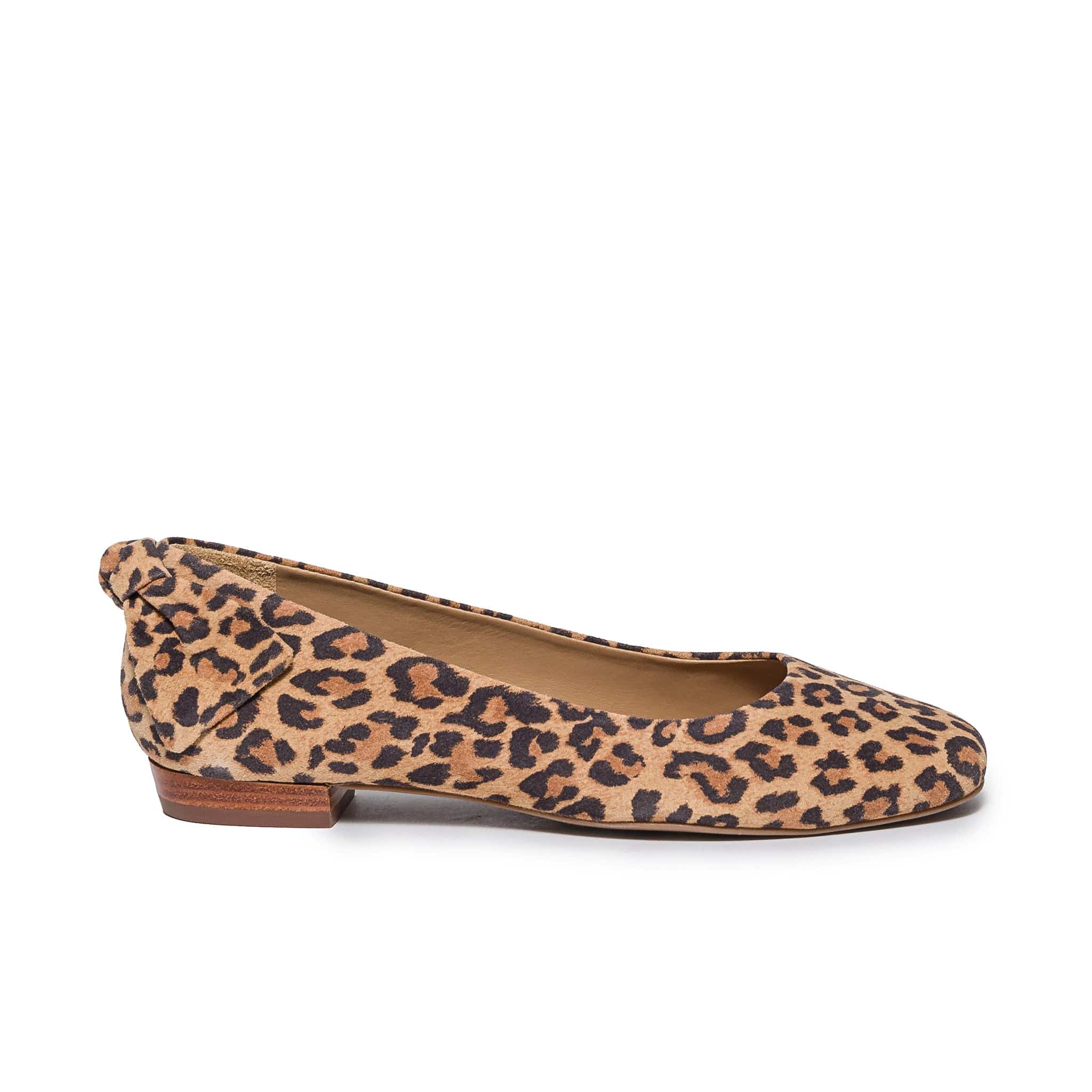 Wide shops width leopard flats