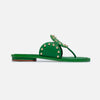 Agartha Thong Sandal - Green Vachetta