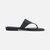 Agora Thong Sandal - Black Glove Leather