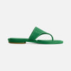 Agora Thong Sandal - Green Glove Leather