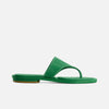 Agora Thong Sandal - Green Glove Leather