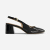Alexia Slingback Pump - Black Soft Patent