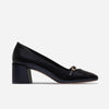 Amelie Pump - Black Polish Calf