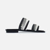 Andorra Slide Sandal - Black/Off-White Glove Leather