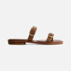 Arta Buckle Sandal - Saddle Glove Leather