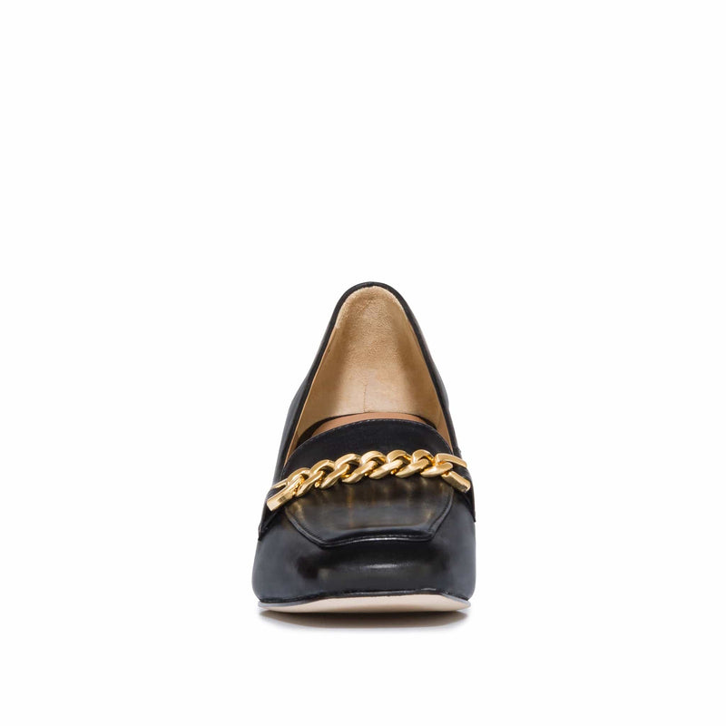 Avery Chain Heeled Loafer