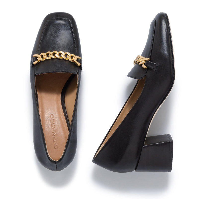 Avery Chain Heeled Loafer