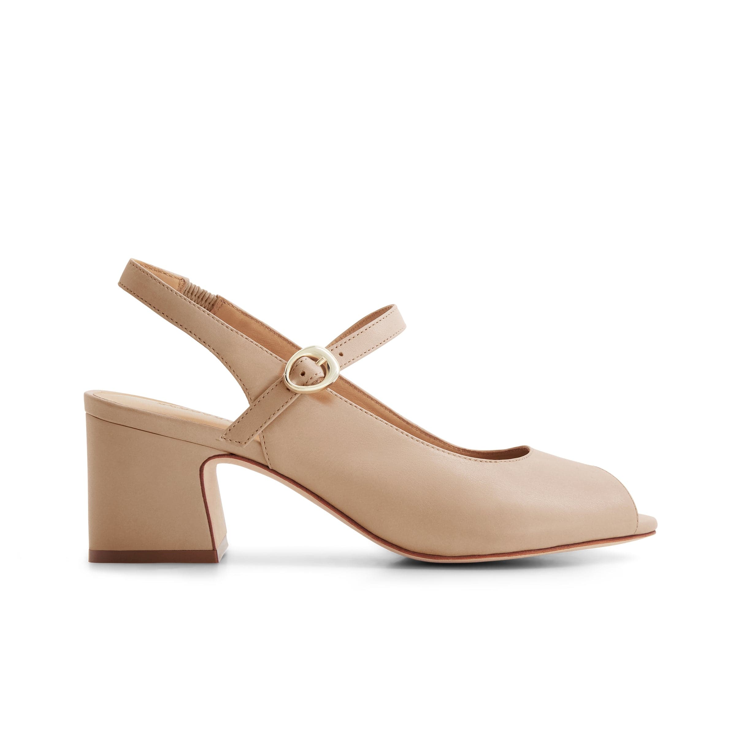 Bailen Mary Jane Peep-Toe Heel in Blush Suede – Bernardo 1946