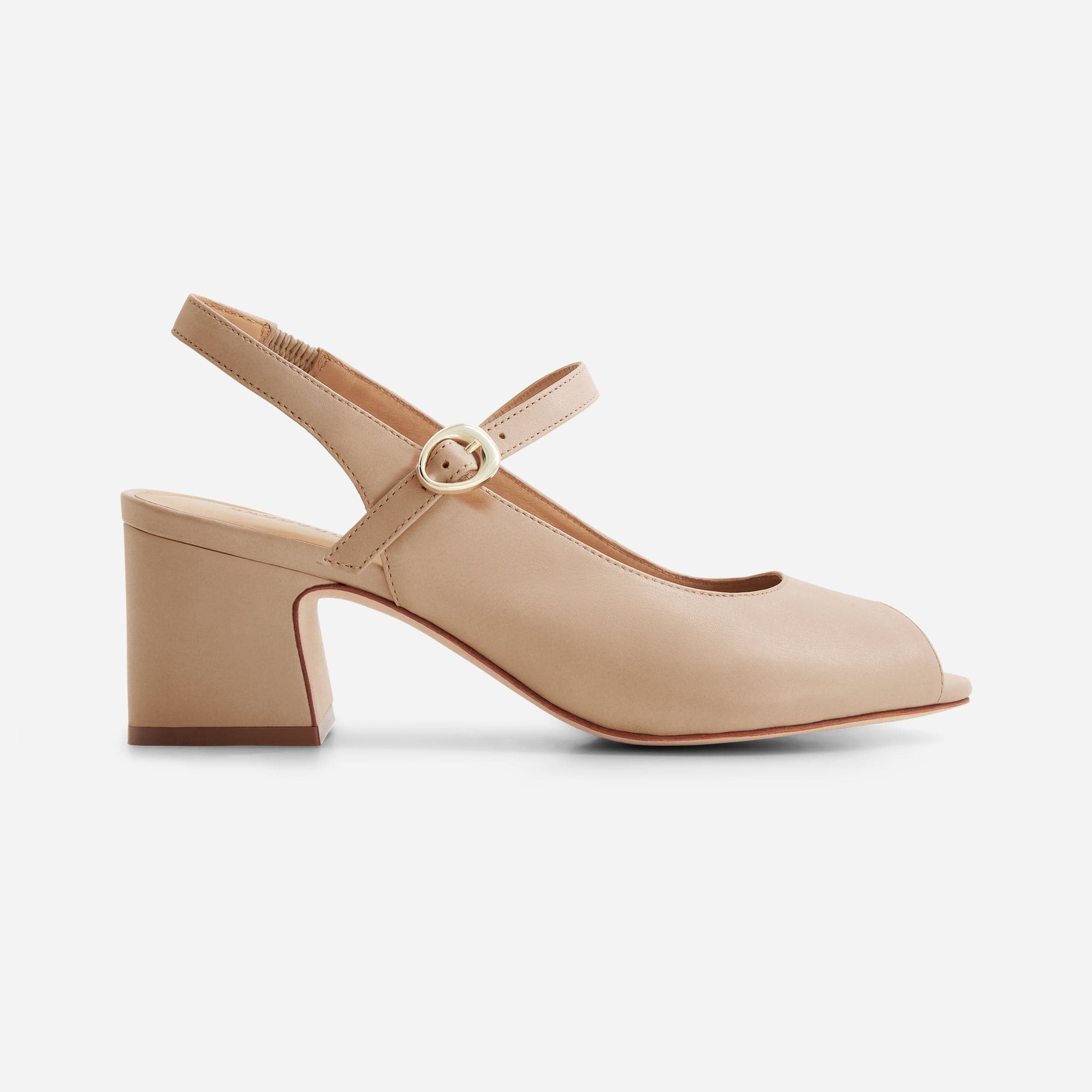 Bailen Mary Jane Peep-Toe Heel in Blush Suede – Bernardo 1946