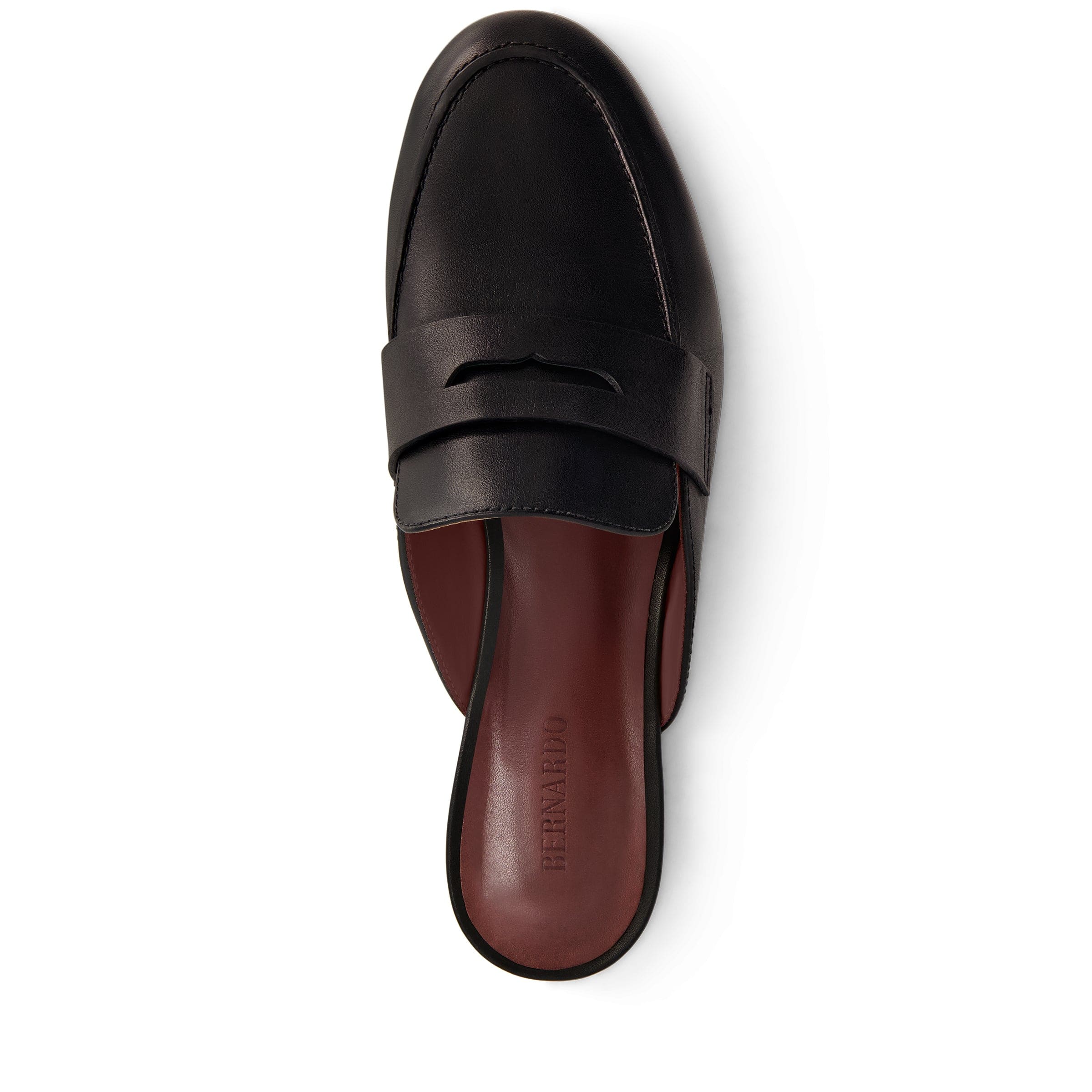 Balda Loafer Mule in Black Glove Leather – Bernardo 1946