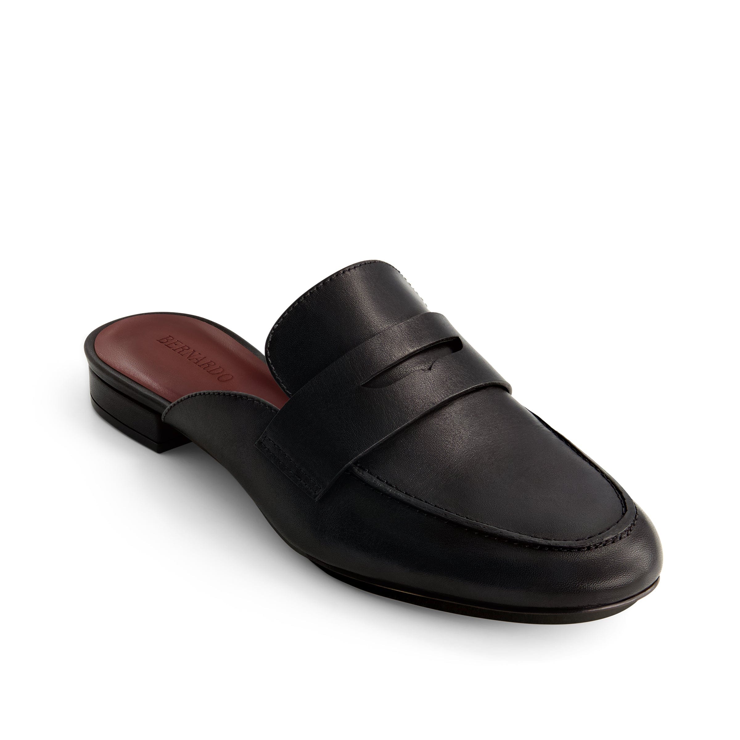 Balda Loafer Mule in Black Glove Leather – Bernardo 1946