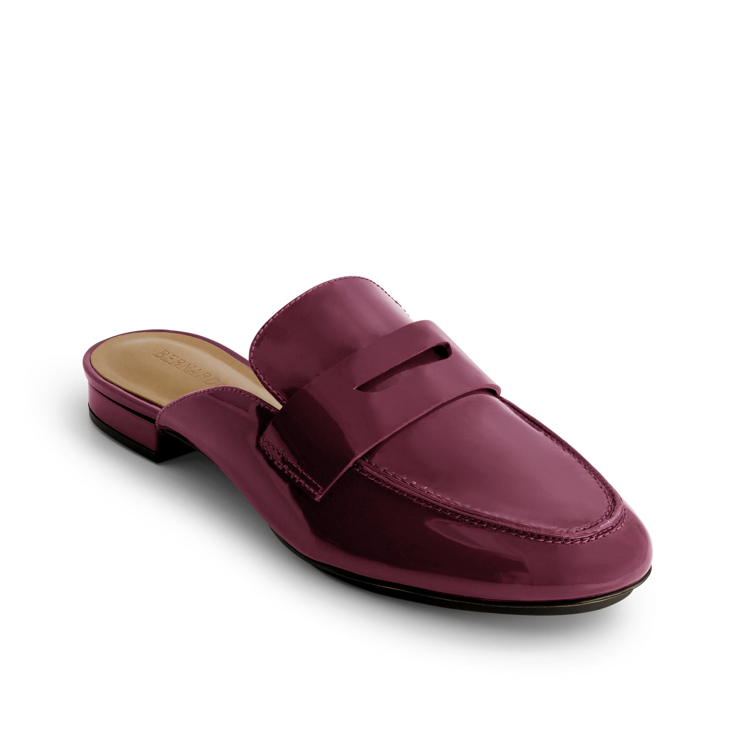 (取寄) ベルナルド レディース  Bernardo women Balda Bordeaux Balda Loafer Mule in Bordeaux Patent Leather – Bernardo 1946