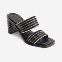 Bari Stripe Heel Sandal