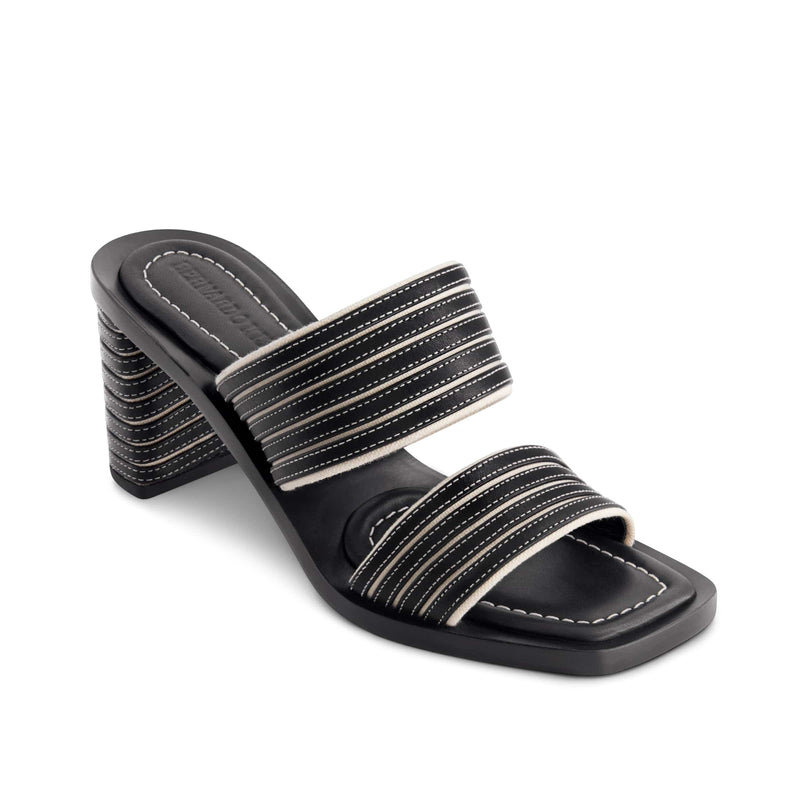 Bari Stripe Heel Sandal