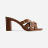 Bea Heel Sandal - Saddle Glove Leather