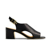 Bedford Mid Heel Sandal - Antique Calf Black