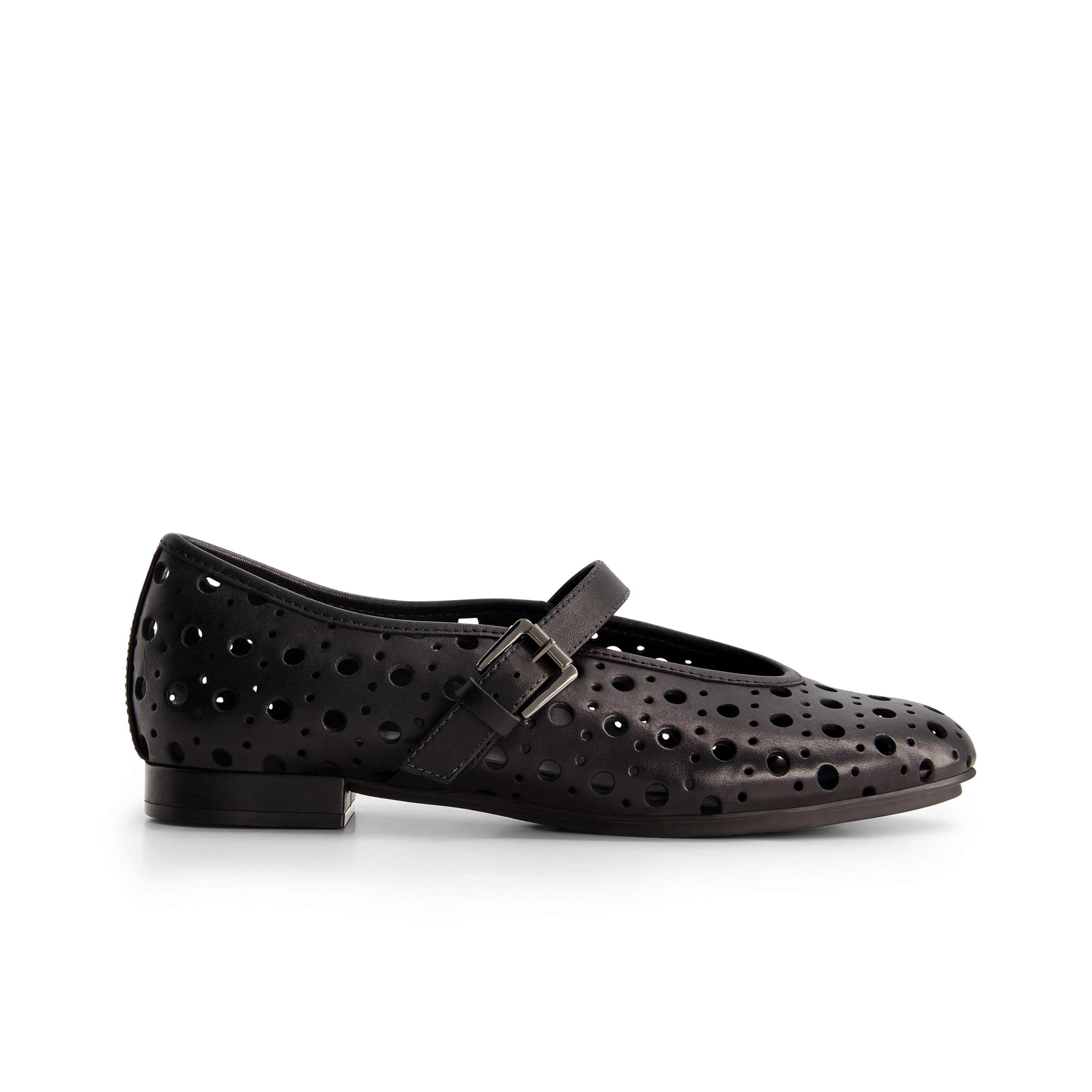 Borden Perf Ballet Flat in Black Leather – Bernardo 1946