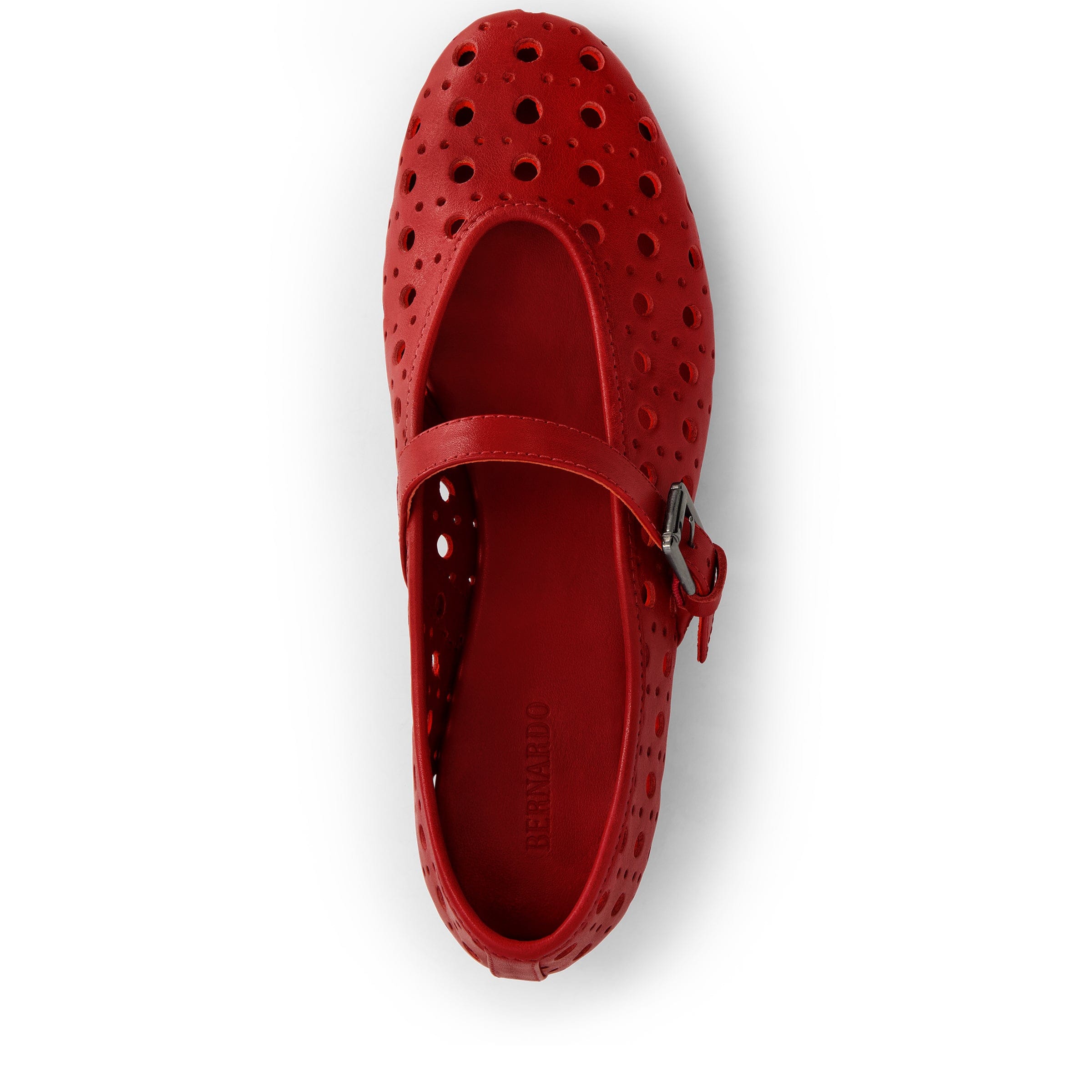 Borden Perf Ballet Flat in Red Leather – Bernardo 1946