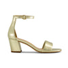 Bowie Heeled Sandal - Champagne Metallic Glove leather 