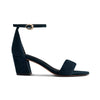 Bowie Heeled Sandal - Dark Navy Kid Suede