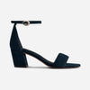 Bowie Heeled Sandal - Dark Navy Kid Suede