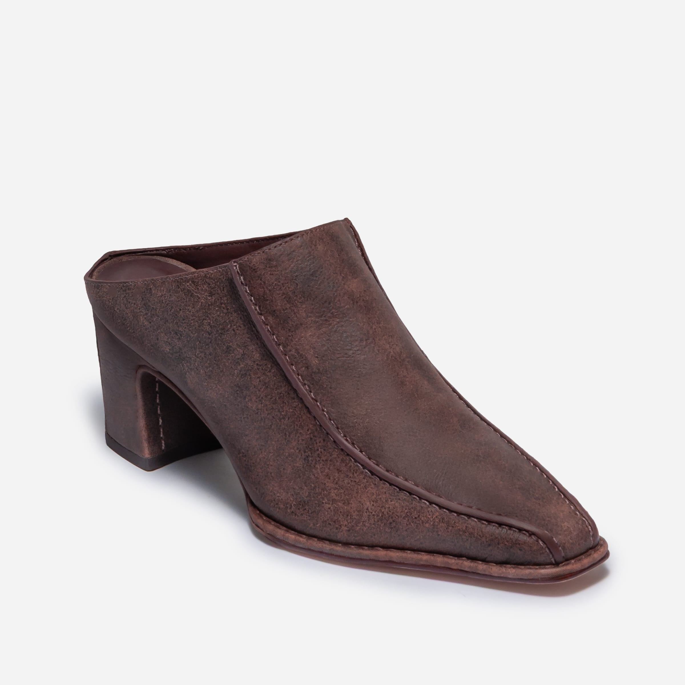 Brynn Heeled Mule in Dark Chocolate – Bernardo 1946