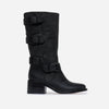 Burke Biker Boot - Black Soft Grain Leather