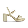 Canto Platform Sandal - Champagne Metallic Glove Leather