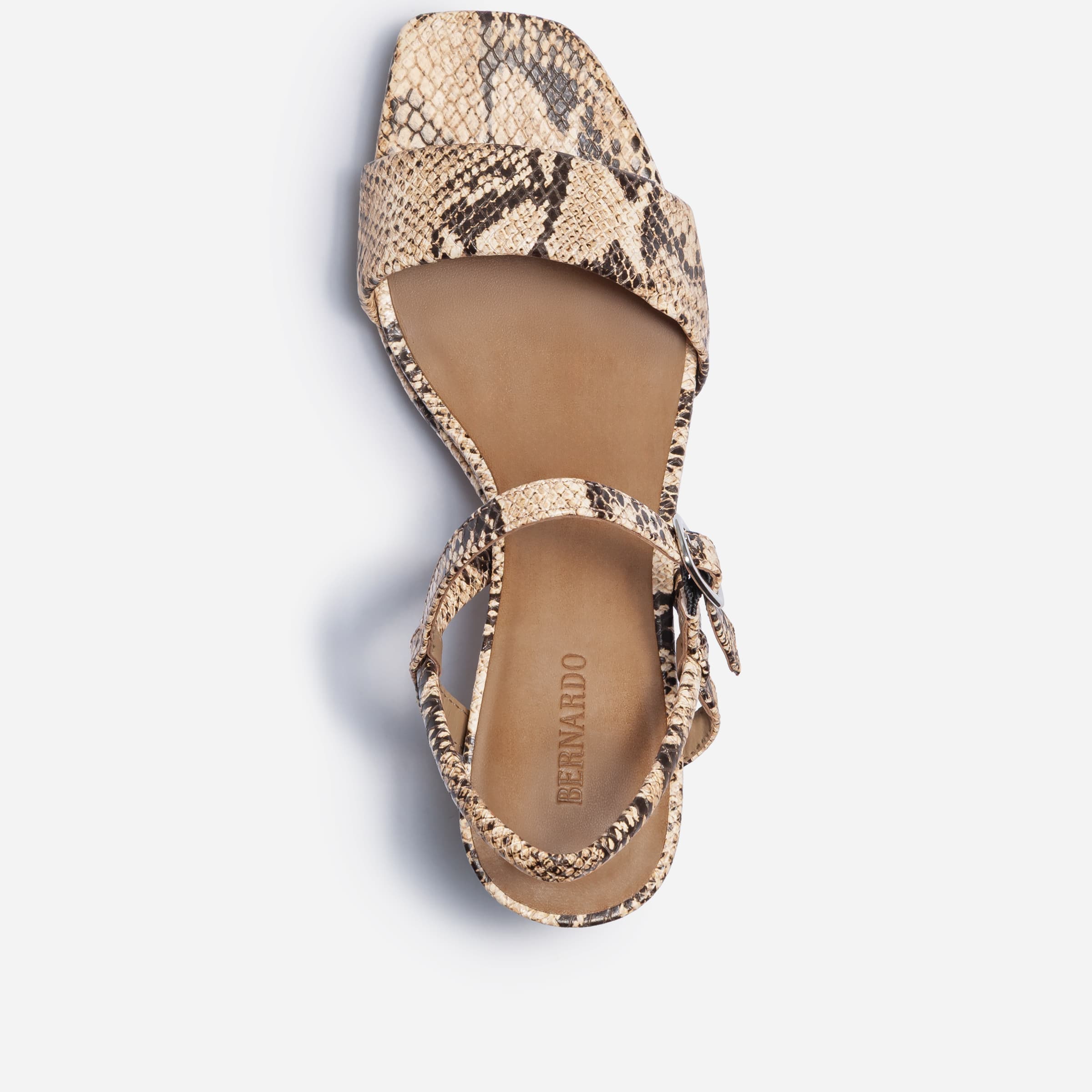 Canto Platform Sandal - Natural Multi Snake | Bernardo 1946
