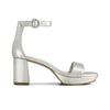 Carla Platform Sandal - Silver Antique Calf 