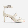 Castel Stiletto Sandal - Off-White Glove Leather