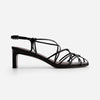 Catrina Strappy Heel Sandal - Black Glove Leather