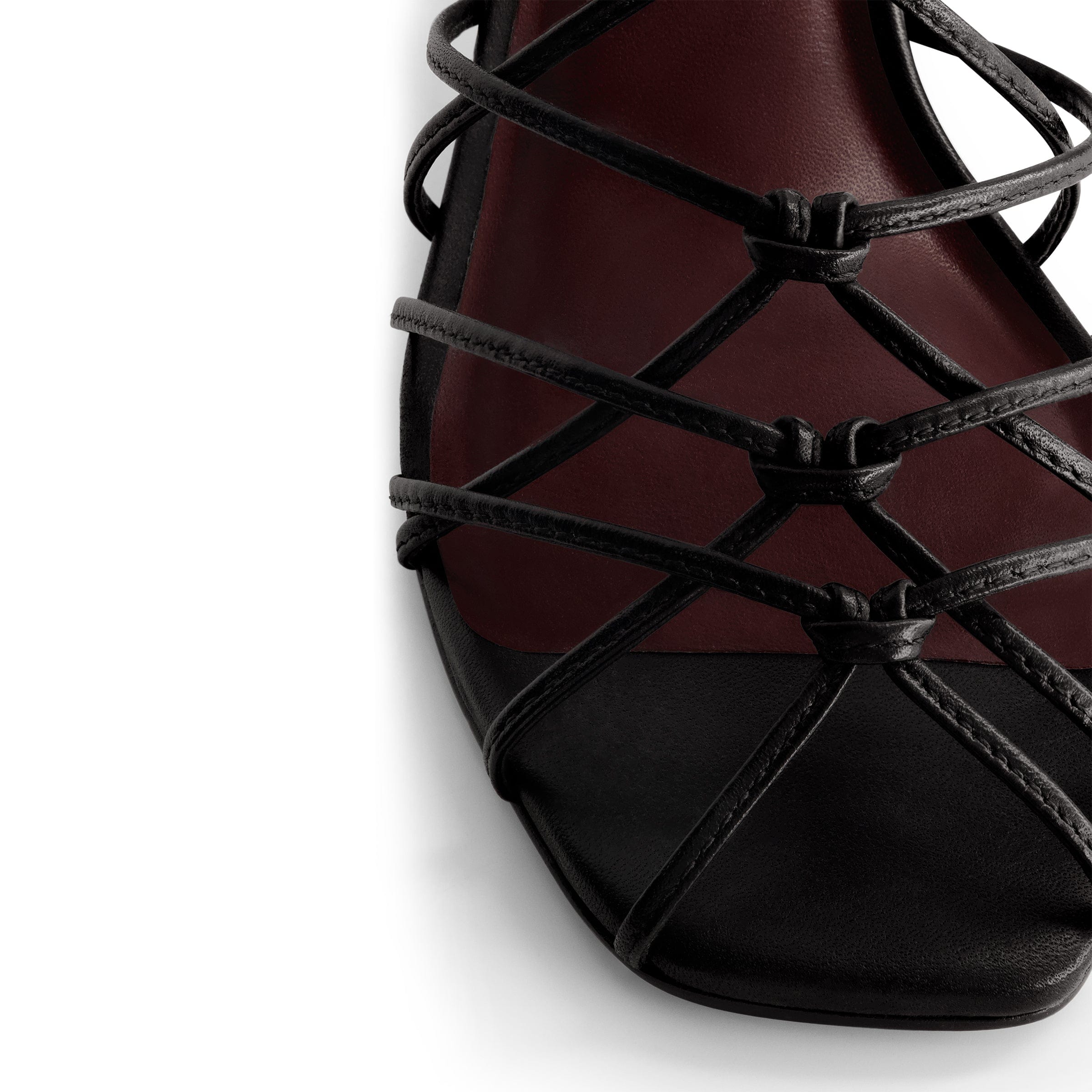 Catrina Strappy Heel Sandal in Black Leather – Bernardo 1946