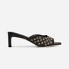 Cenza Mule Heel - Black Glove Leather