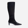Eton Knee Boot - Black Crinkle Gloss Leather