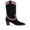 Fremont Western Boot - Black Split Suede 