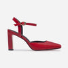 Gama Mary Jane Pump - Red Crinkle Gloss Leather