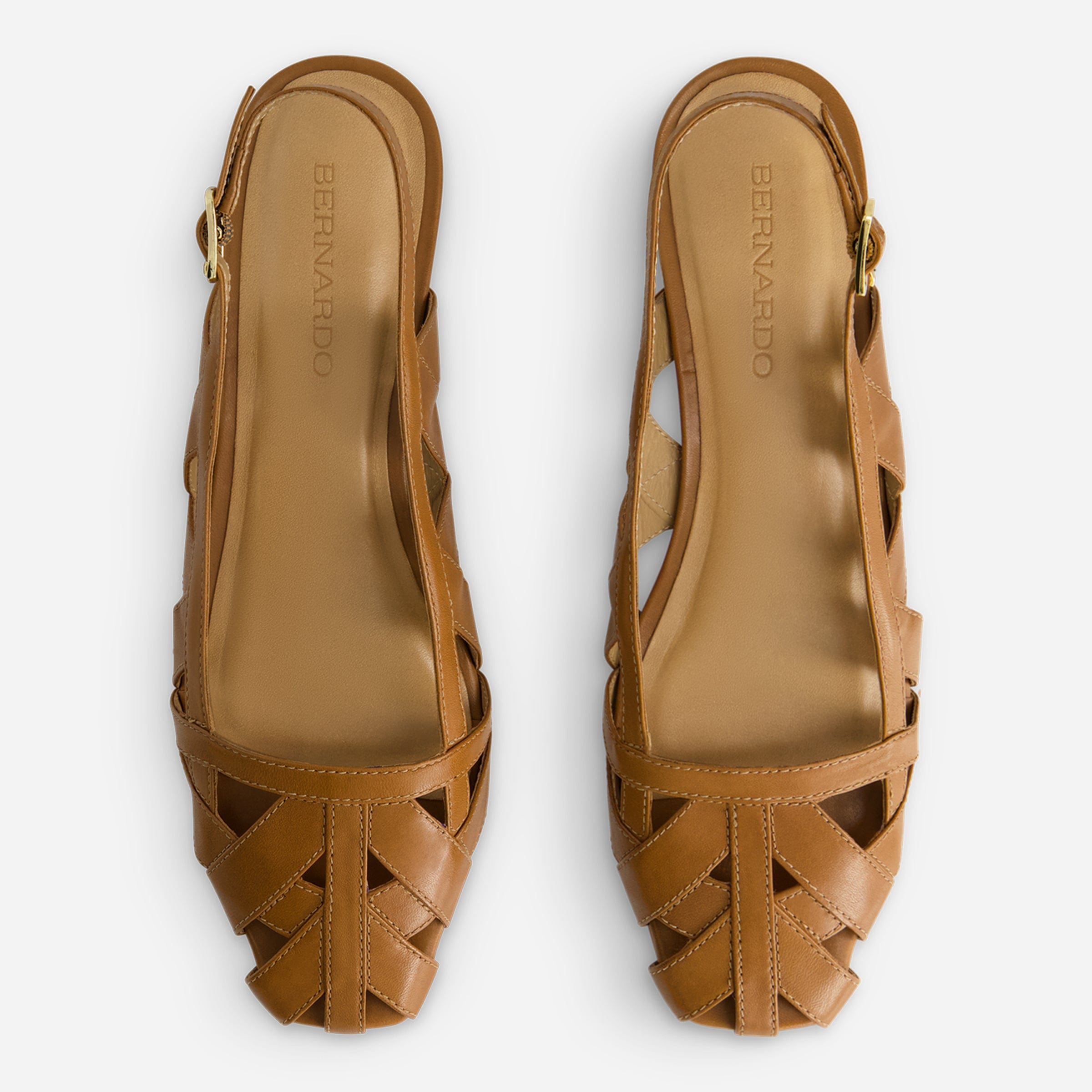 Glinda Slingback Flat in Luggage | Bernardo 1946