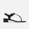 Goyara T-Strap Sandal - Black Glove Leather