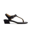 Goya T-Strap Sandal - Black Glove Leather