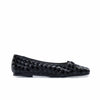 Gwynn Woven Ballet Flat - Black Glove Leather/Patent