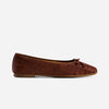 Gwynn Woven Ballet Flat - Mahogany Glove Leather 