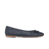 Gwynn Woven Ballet Flat - Navy Glove Leather