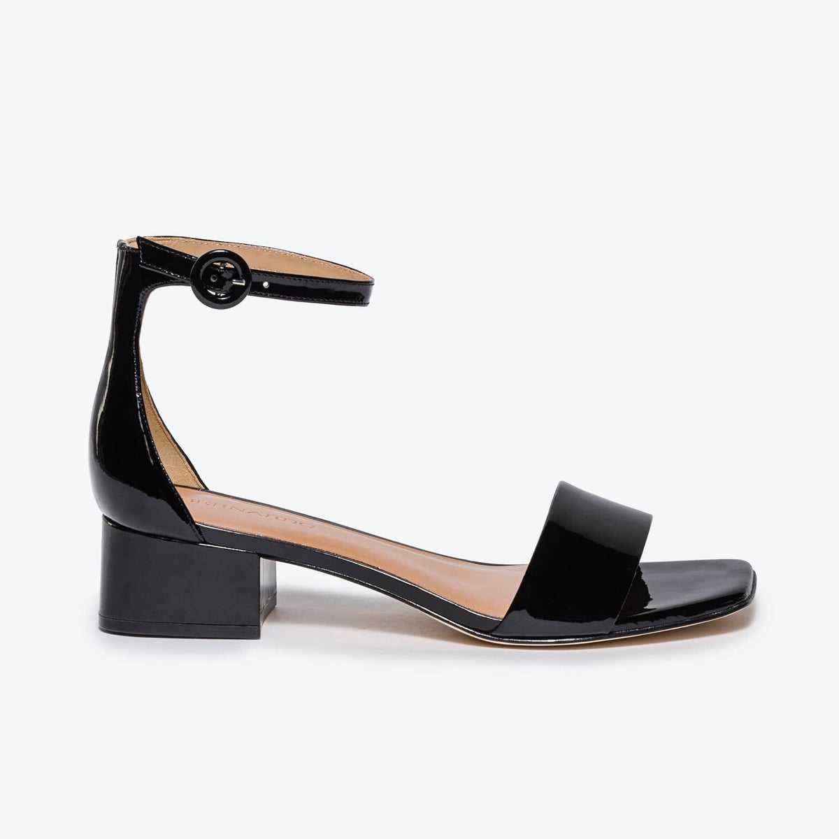 Jalena Low Heel Sandal in Black Patent I Bernardo1946 – Bernardo 1946