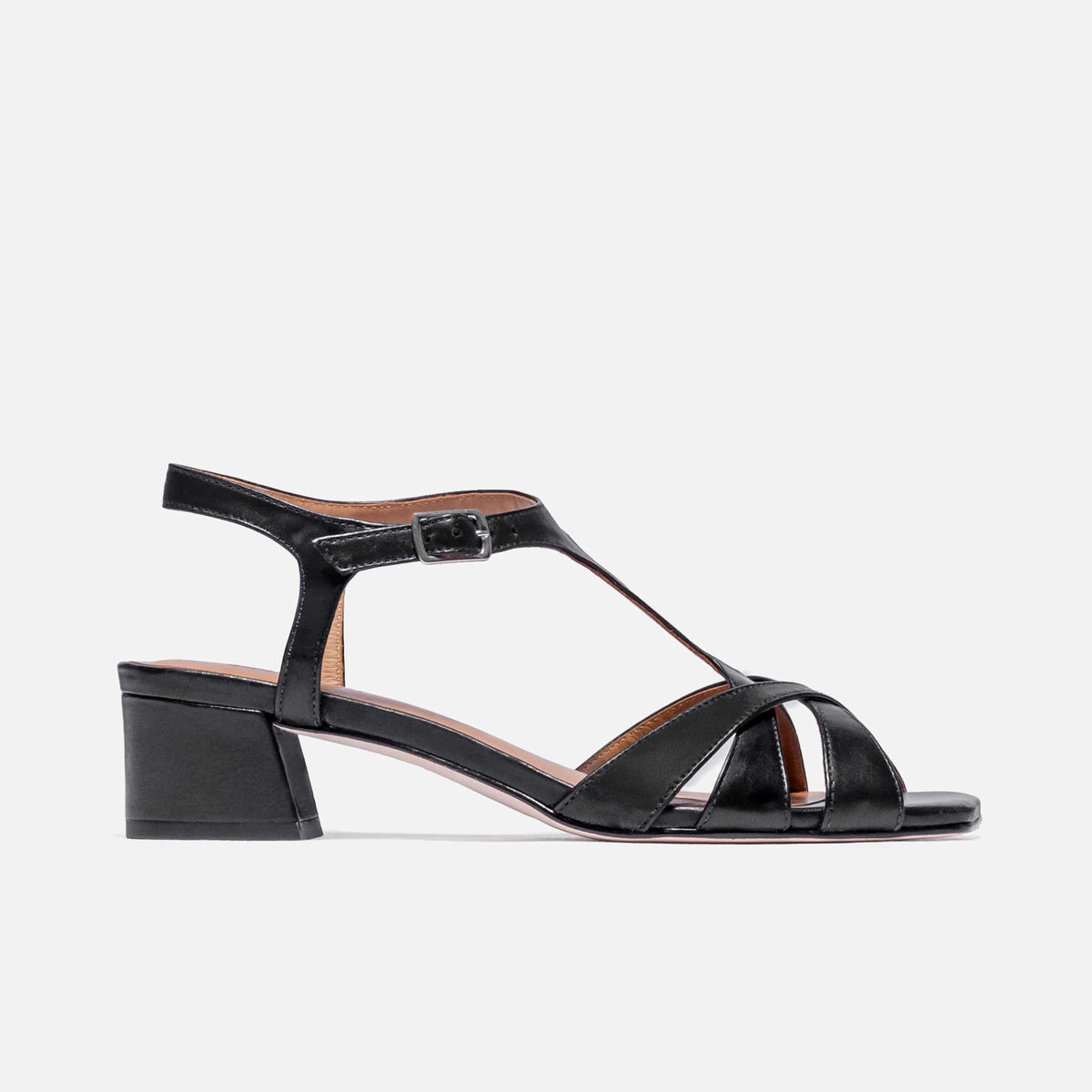 Jean Low Heel Sandal