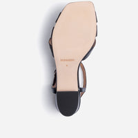 Jean Low Heel Sandal