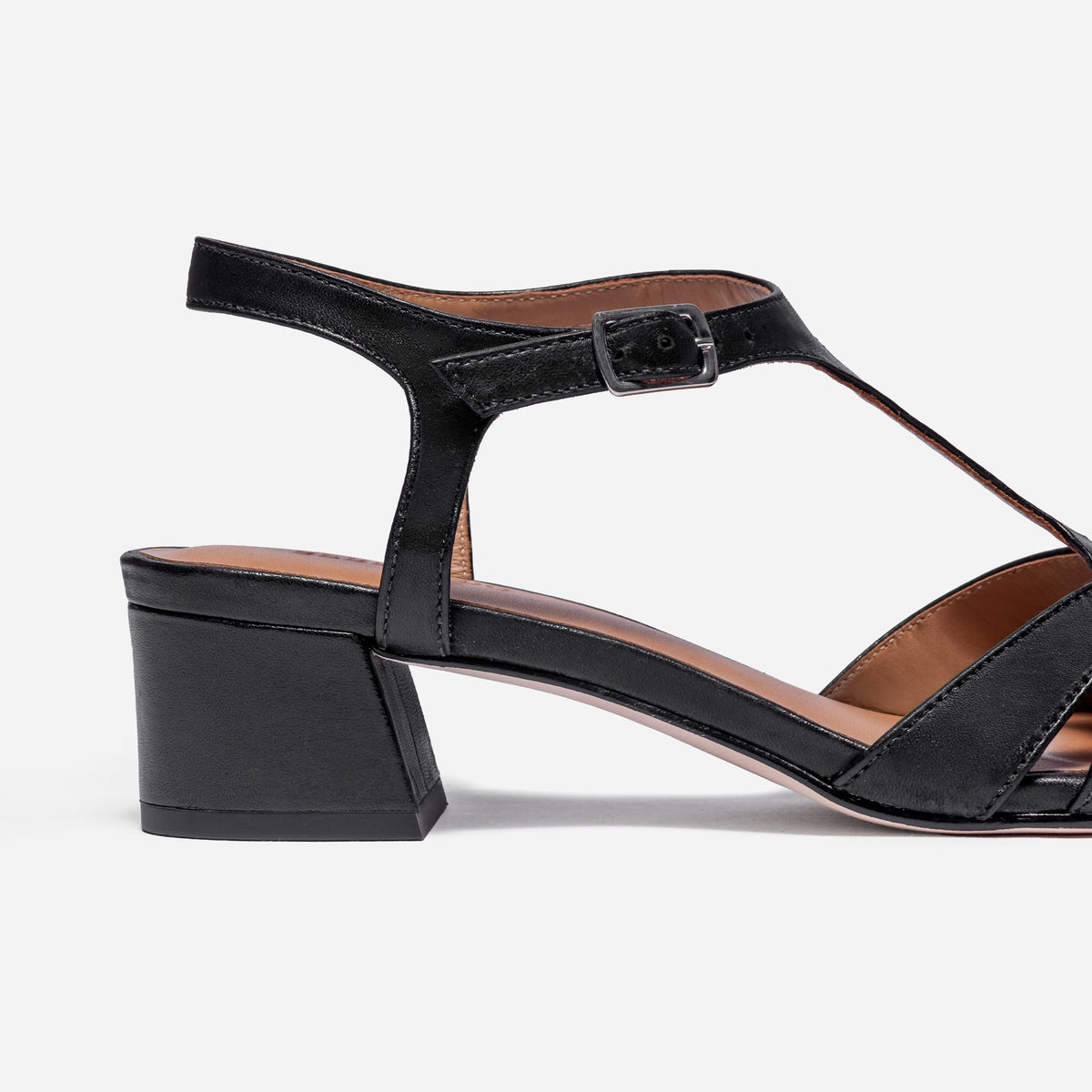 Jean Low Heel Sandal
