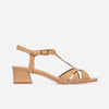 Jean Low Heel Sandal - Dune Glove Leather