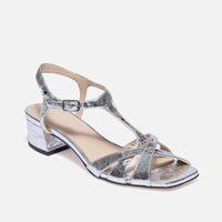 Jean Low Heel Sandal