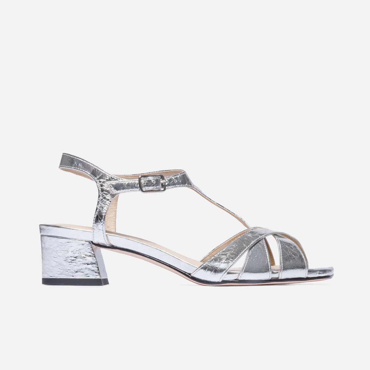 Jean Low Heel Sandal